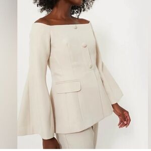 TUCKERNUCK Stone Off the Shoulder Bria Blouse Top Blazer NWT Size M